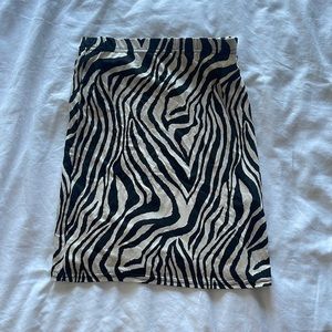 zebra print mini skirt
